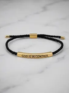 Engraved with powerful words "GOD IS IN CONTROL", this bracelet is a gentle reminder for anyone struggling with anxiety, stress and worry. A perfect spiritual companion to bring peace and comfort to your daily life.