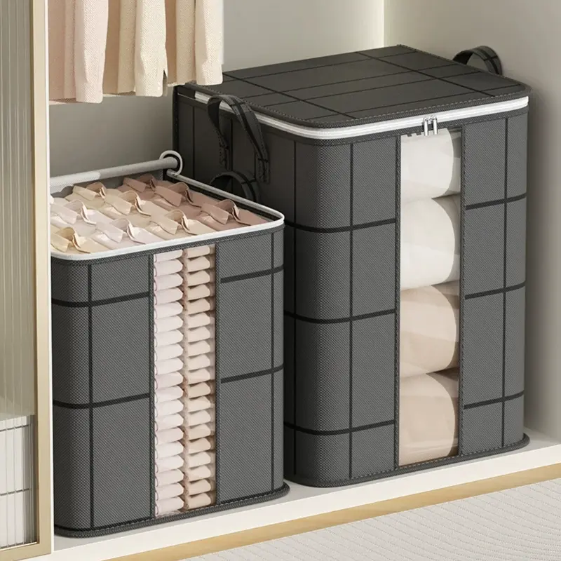 Large Capacity Storage Bag Visible Quilt Storage Bag Travel Bag Portable Sports Bag Multifunctional Doggy Bag Clothe Storage Bag