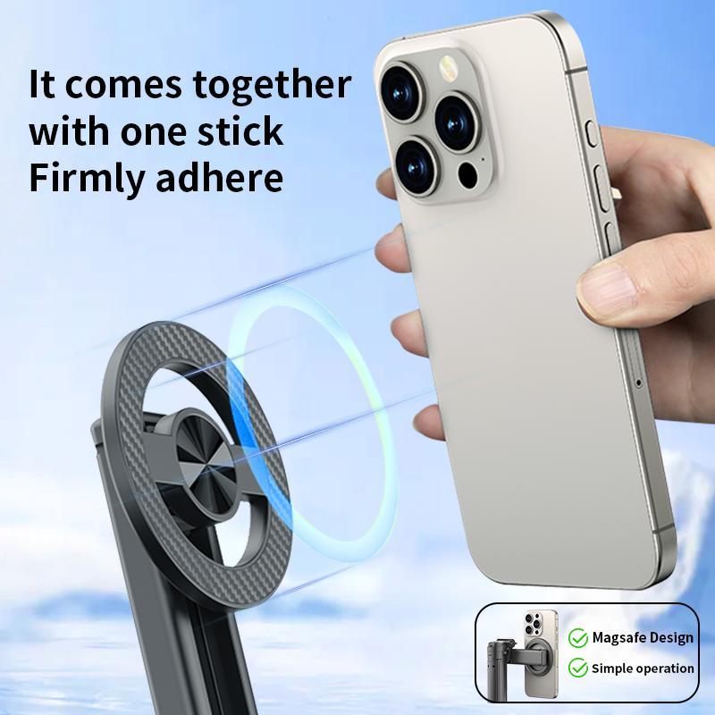 Magnetic Phone Holder 360° Rotation Pocket Selfie Stick with Bluetooth Remote Adjustable Desktop Stand