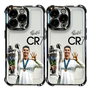 CR7 Cristiano Ronaldo Champions League Design Phone Case - Anti-Drop Full Protection, Soft TPU, Aesthetic Printed, Wireless Accessories Compatible for iPhone 17 Pro Max/Air 16 15 14 13 12 11 Plus Pro Max & Samsung S26 S25 S24 S23 S22 S21 FE Plus Ultra