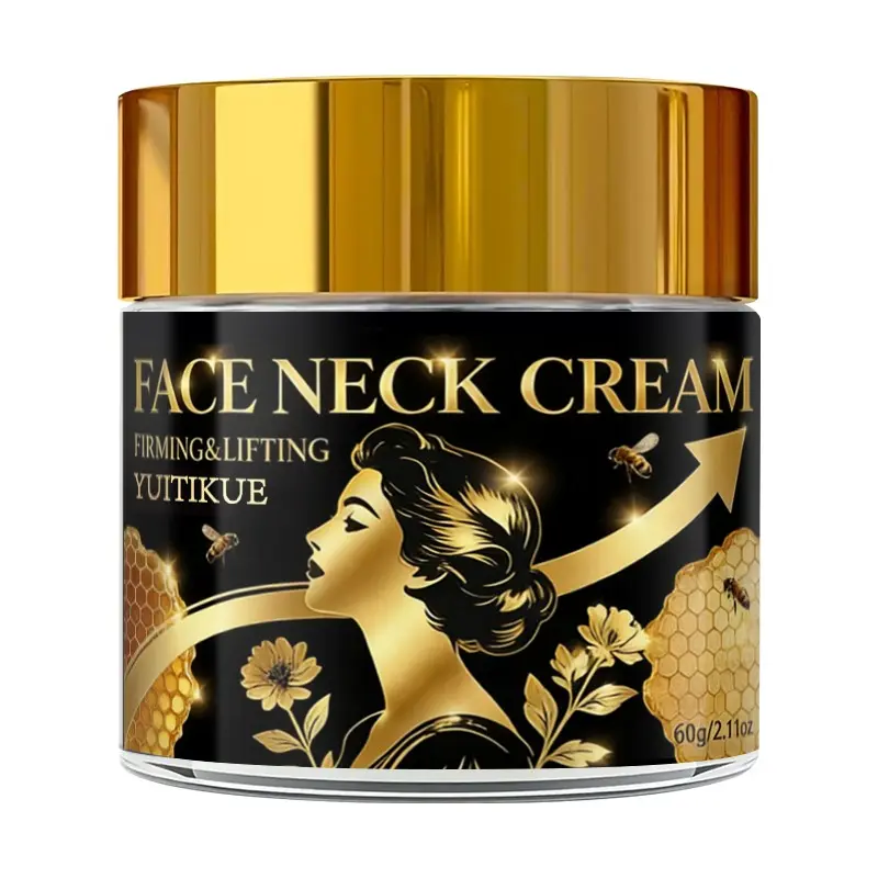 Yuitikue Facial Neck Firming Cream, Reduces Fine Lines and Dark Spots, Brightening and Tightening, Contains Bee Venom and Retinol, Suitable for All Skin Types, 60g, Skin Care