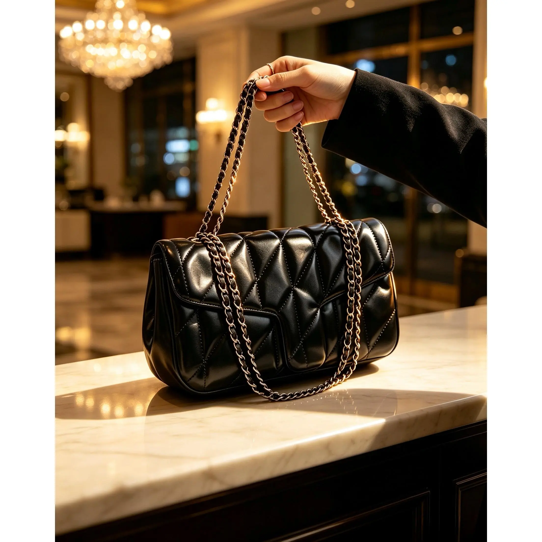 Women Vintage Quilted Chain Shoulder Crossbody Bag Women Vintage Quilted Chain Shoulder Crossbody Bag