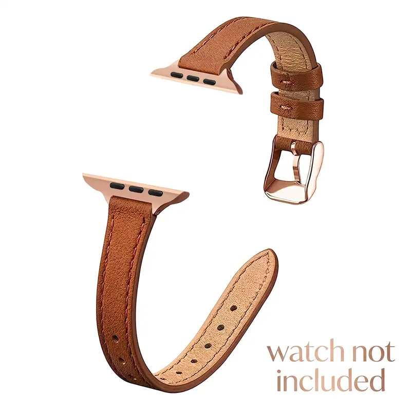 Women's Leather Strap for Apple Watch Series Ultra/se/xd-1, Multiple Sizes Available, Tight Fit Design, Elegant Style Accessory, Smartwatch Accessories, Smartwatch Replacement Straps (Band Only)