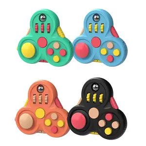 Fidget Triangle Activity Cube 12-in-1 Stress Relief Sensory Fidget Toy for Kids Adults ADHD Autism Portable Hand Fidget Spinner Game Travel Toy|Ideal Birthday Travel Gift