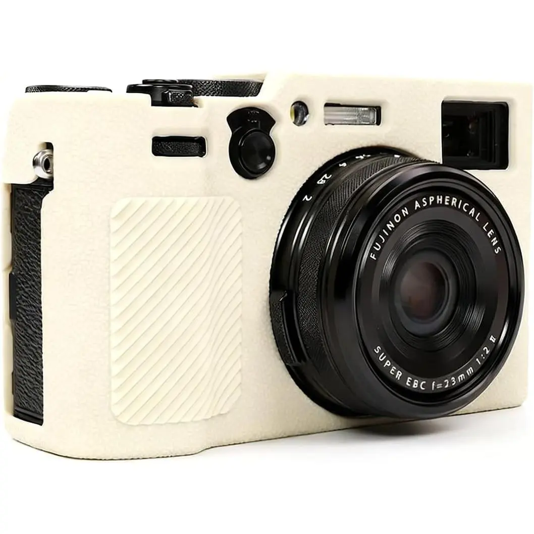 Case for Fujifilm X100VI Digital Camera Accessories, X100VI Soft Silicone Protective Case, Slim Fit Sleeve, Perfect Fit, Lightweight, Anti-Scratch for Fuji X100 VI Cover (Beige)