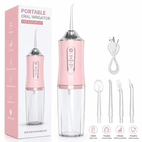 Portable Oral Irrigator, Water Flosser with Safe Material, Jet Design, Gum Care Mode, Bad Breath Reduction