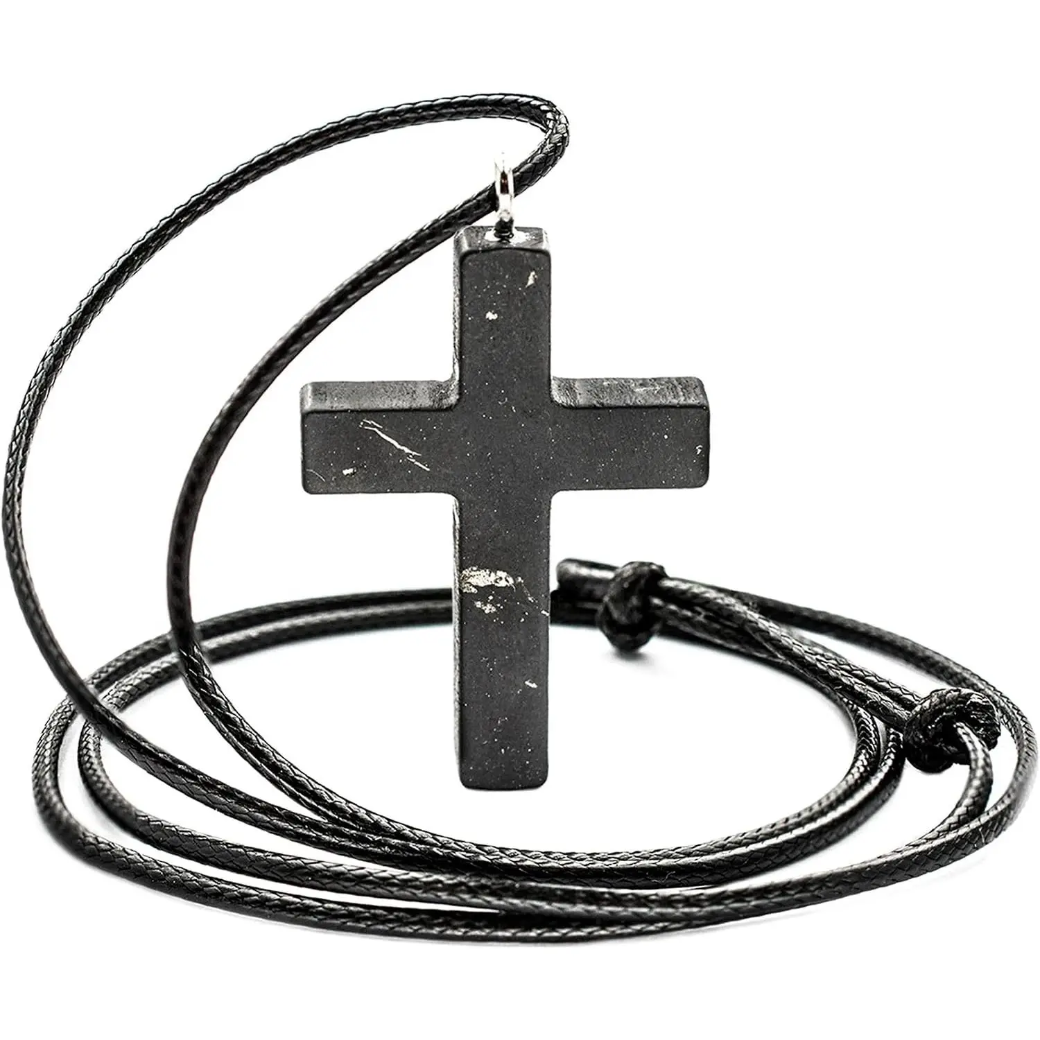 Shungite Pendant - Catholic  Jewerly - Affirms the Wearers Faith - Projects its Blessings inwardly for the Protection of the Soul