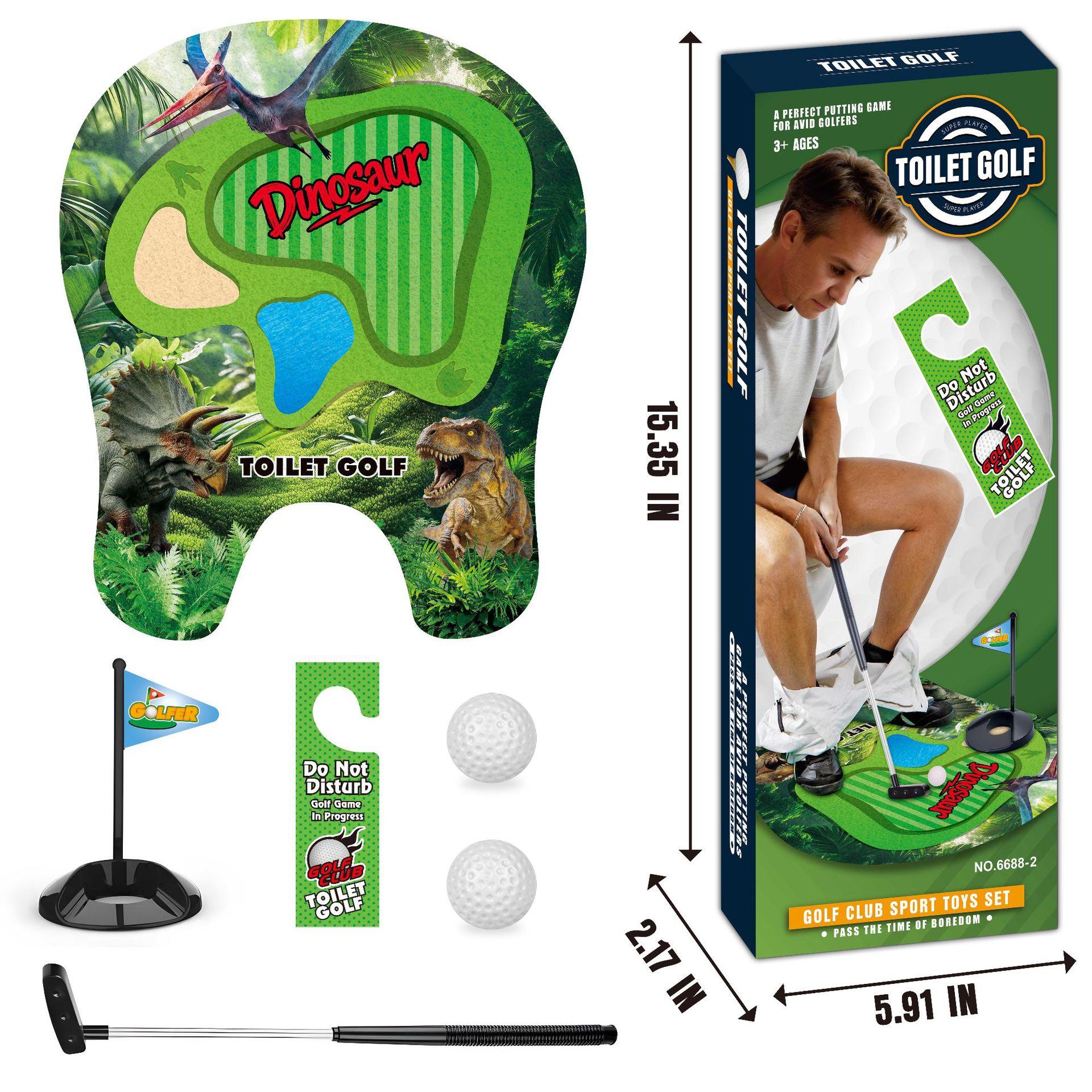 Toilet-based technical toilet golf scene leisure entertainment sports toy toilet mini set