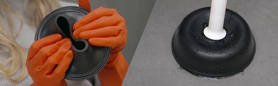 Toilet Plunger with Holder, Heavy Duty Toilet Plunger and Holder Combo for Bathroom Cleaning, White