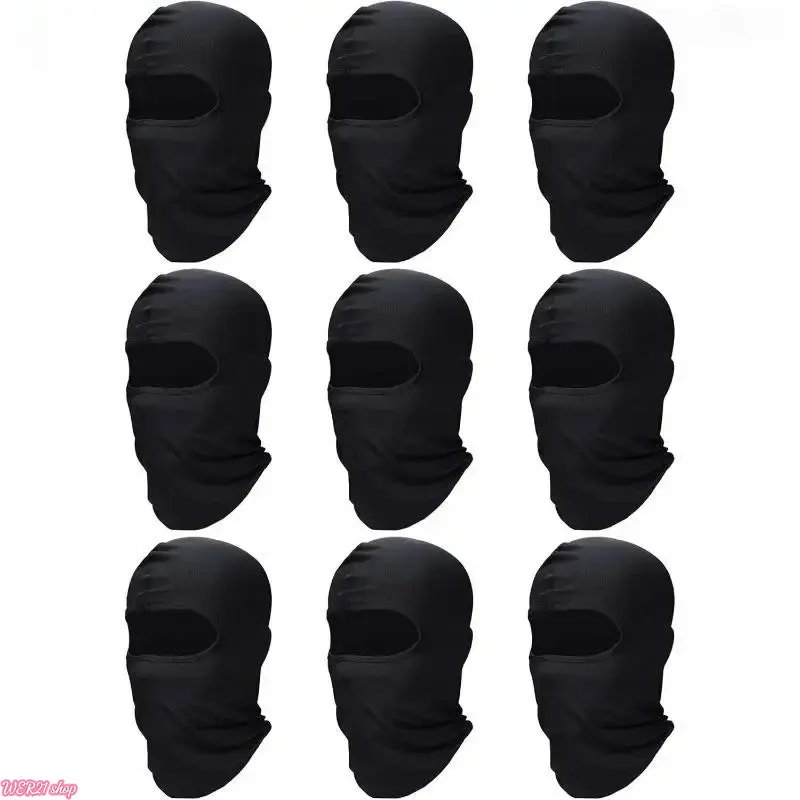 2026-6/8/9-Pcs Ski Mask Set, Polyester Spandex 1-Size All-Seasons Balaclava Protective Gear, Moisture-Wicking Full Face Gaiter for Men, Breathable Outdoor Sports Accessory