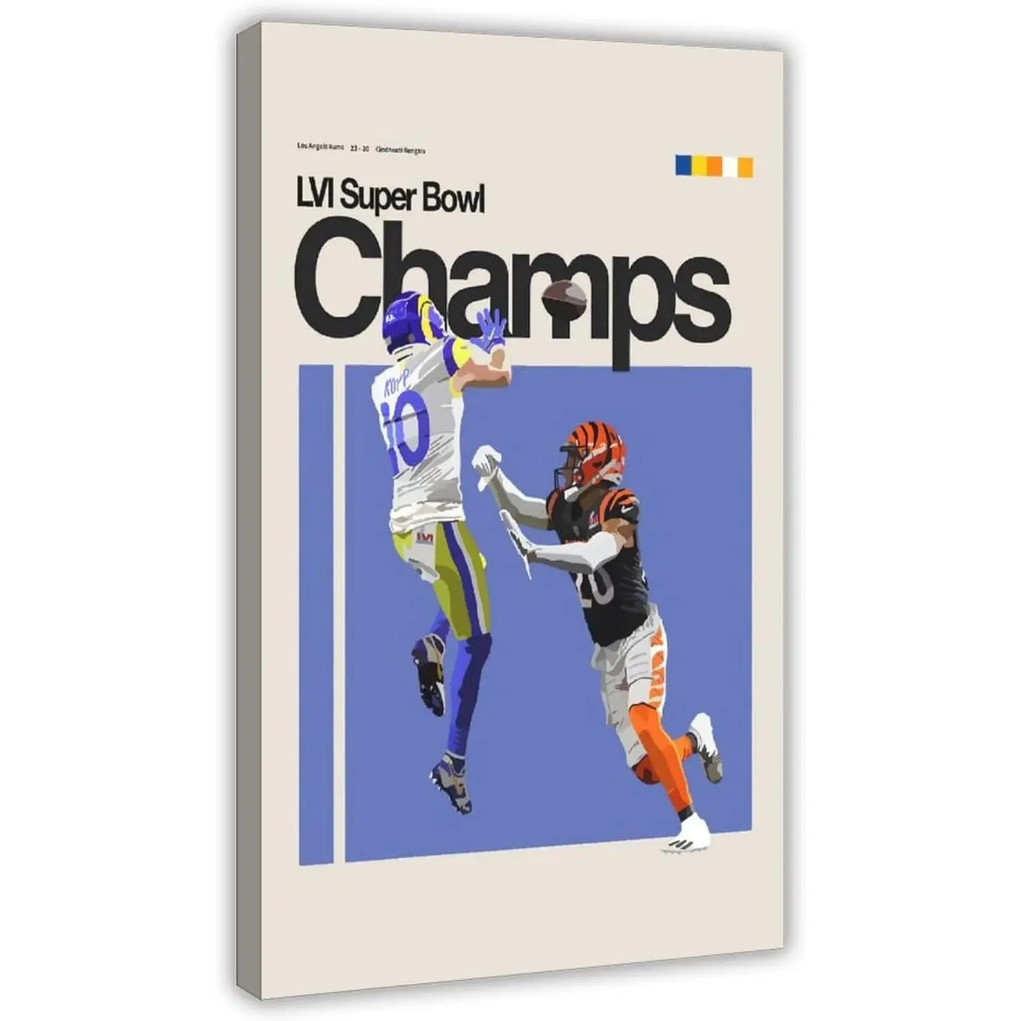 Cooper Kupp Sports Stars Catching Print, Frame-Style Canvas Poster Artwork, Home Bedroom Office Decor Gift (Home Supplies)