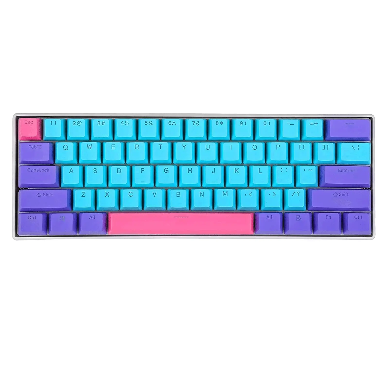 BOYI  Joker 61 Mini RGB 60% Wired  Mechanical Keyboard,PBT Keycaps Type-C Programmable Hot Swappable Compact NKRO Gaming Keyboard(Joker Color,Cherry MX Blue Switch)