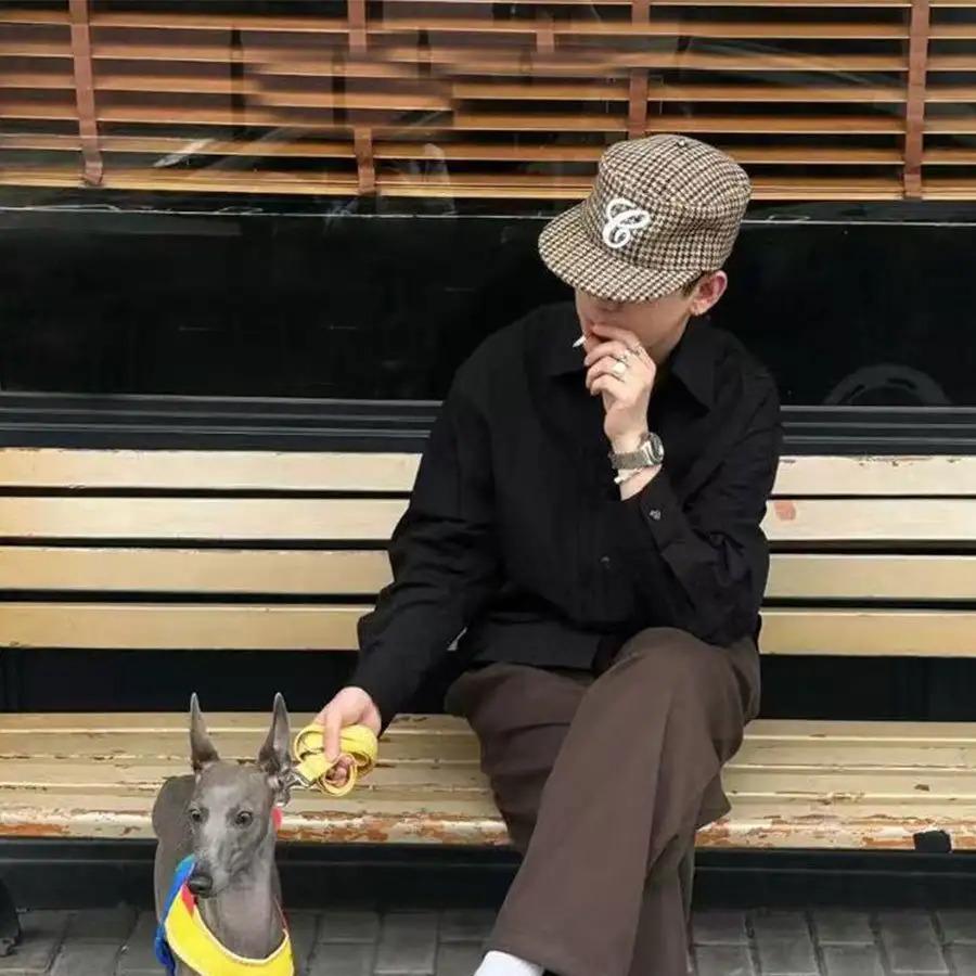 2D Flat, Women's Retro 3D Pattern Embellished Flat-Top Cap with Adjustable Snap Closure - Breathable Sun-Shading Duck Tongue Brim, Casual & Back-to-School Hat for Everyday Outfits, Trendy Japanese/Korean Fashion (Black/White), Cute Lightweight Hat Women,