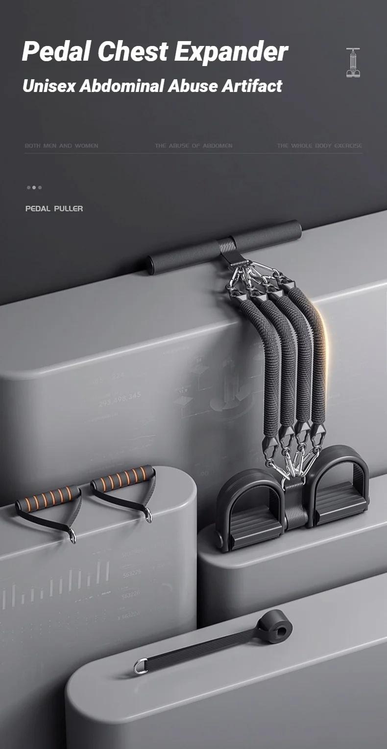 Home Pedal Resistance Trainer - Multifunctional Fitness Resistance Band Trainer, Back and Abdominal Muscle Exercise Equipment