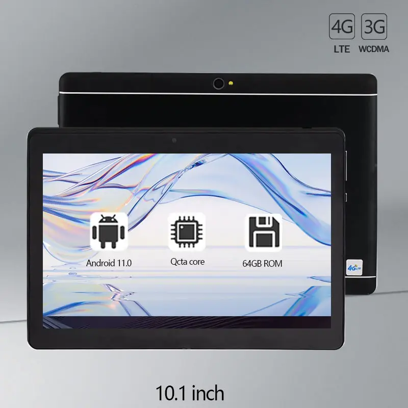 10.1 Inch Tablet, 4g Lte Network, 1280x800 IPS Display, 4GB RAM 64GB ROM, Android 11, High-Performance Mobile Device