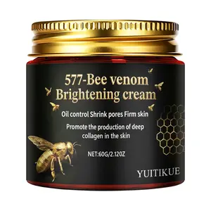 Yuitikue 577 Bee Venom Brightening Cream, Oil Control, Pore Minimization, Tightens Skin, Promotes Collagen, Even Tone, Smooths Roughness