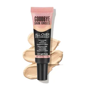 Full Coverage Under Eye Concealer, Brightening Color Corrector for Dark Circles, Long-Lasting Waterproof Liquid Concealer for Mature Skin, 0.42 fl oz, Shade 02 Light Nude