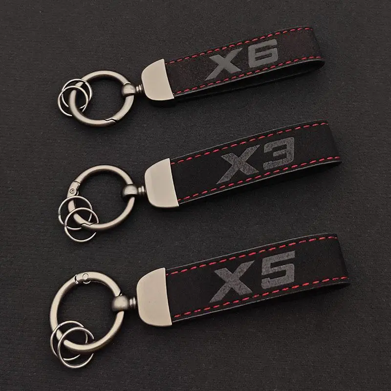 2025 High Quality Leather Key Chain Luxury Women Men Gift Car Keychain For BMW X3 X5 X6 F30 F31 F34 F15 E39 E60 F15 Accessories