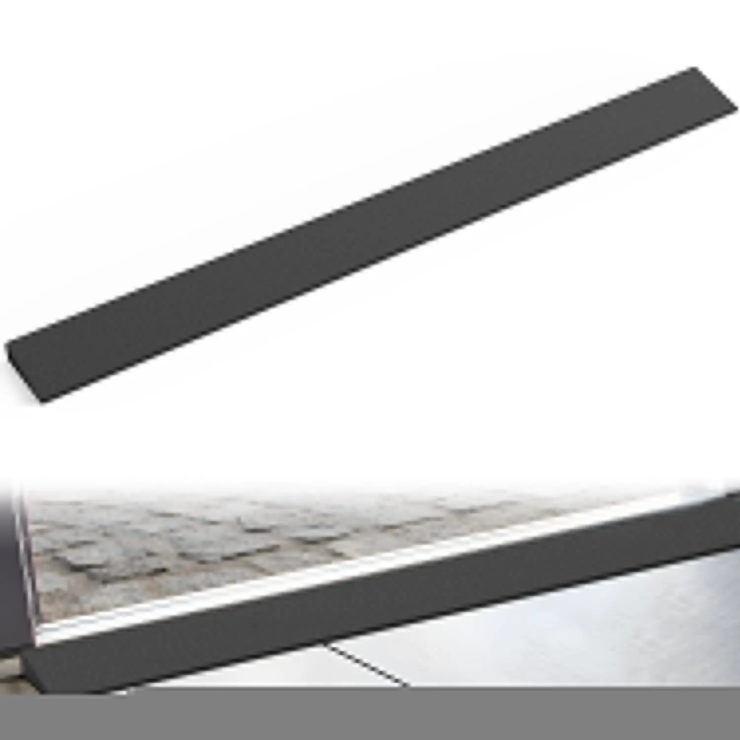 Nilight 1-in Rise Natural Eco-Friendly Rubber Threshold Ramp, 39.4*3.2*1 Inch Wide Low Profile Cuttable Ramp for Outdoor Use, Seamless Transitions, Heavy-Duty Performance, Supports Up to 2000 lbs, Customizable Fit & Effortless Doorway/Curb Access, Natural