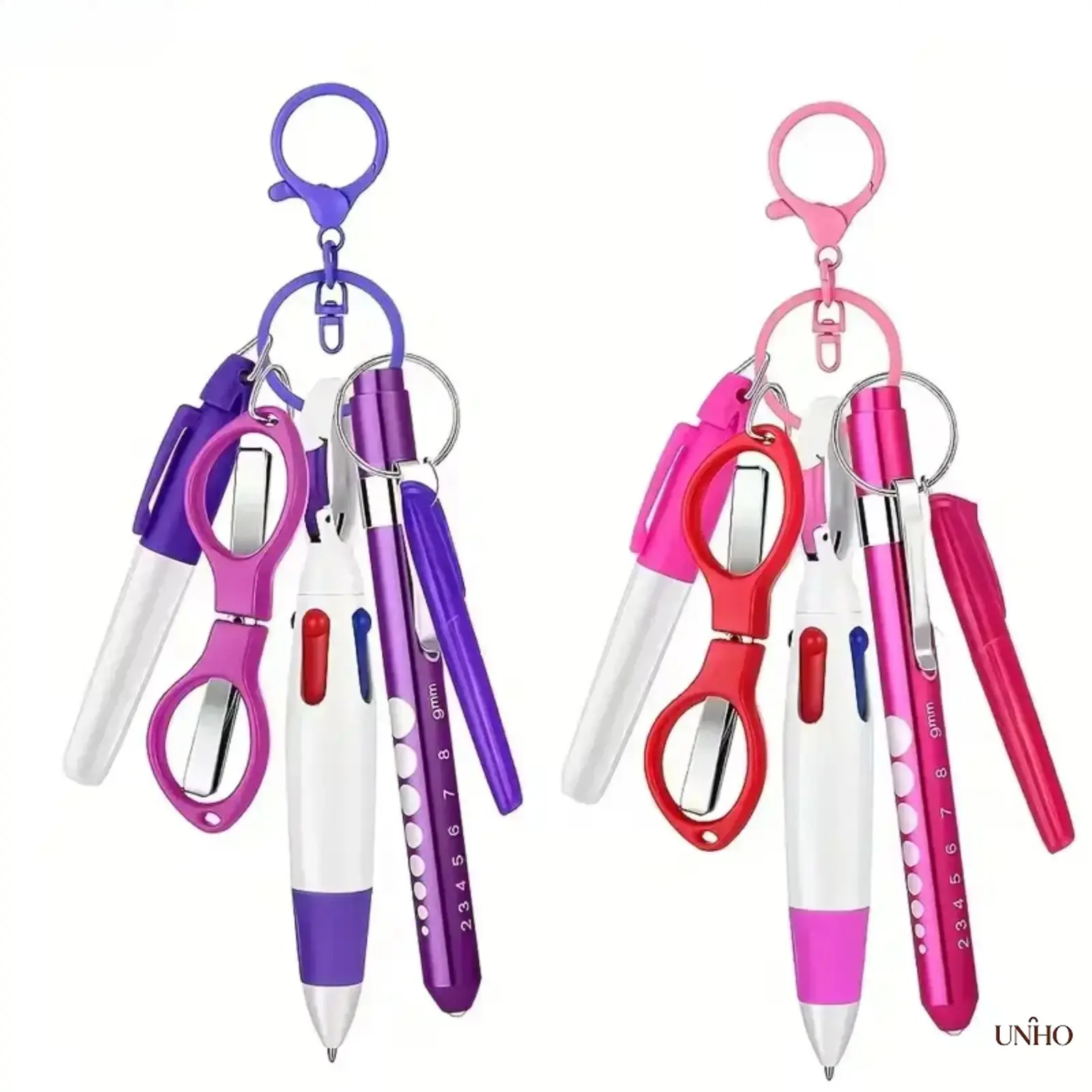 2‑Sets Nurse Accessory Kit, Retractable Badge Reel Clips, Nursing Ballpoint Pens, Markers, Highlighters & Foldable Scissors, All‑In‑One Medical Work Supplies For Nurses, Hospital Staff & Medical Workers