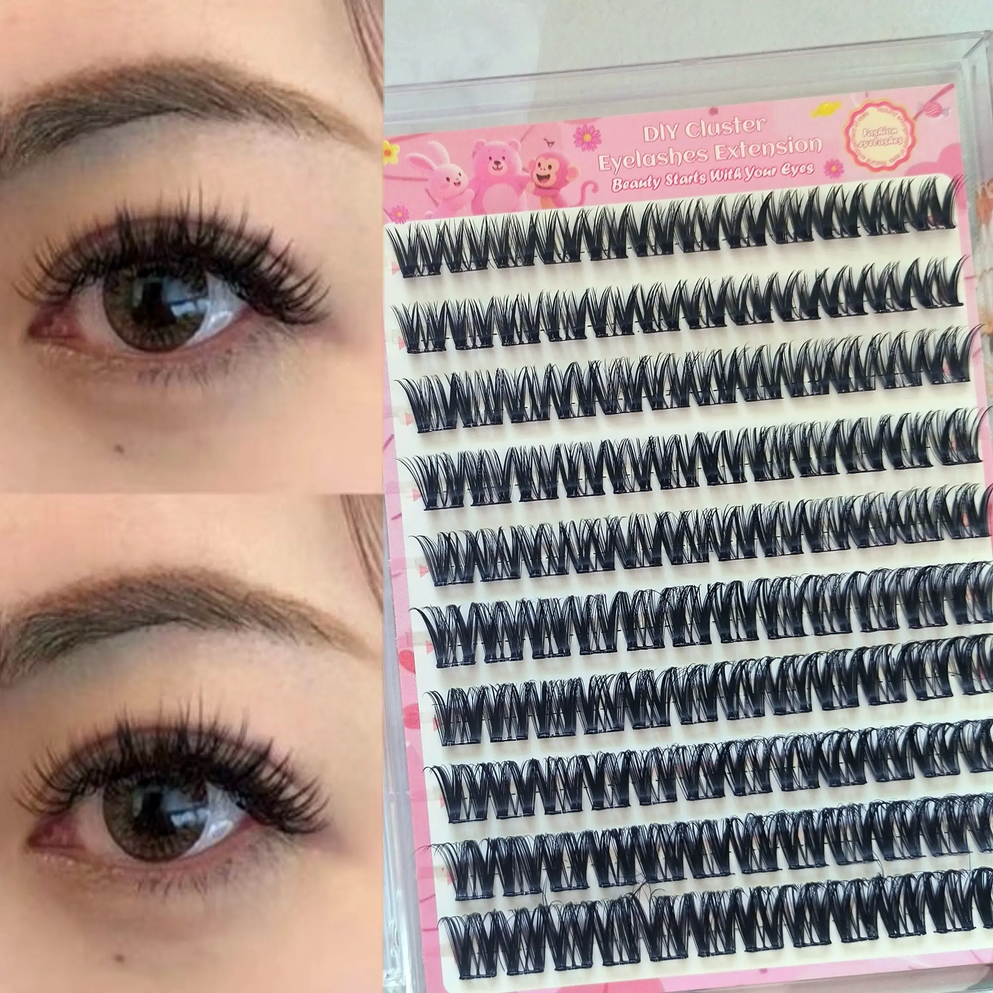 Directly Applied False Eyelashes, 120pcs Soft and Lightweight, Perfect for Daily Makeup, Self-Adhesive D Curl Lashes