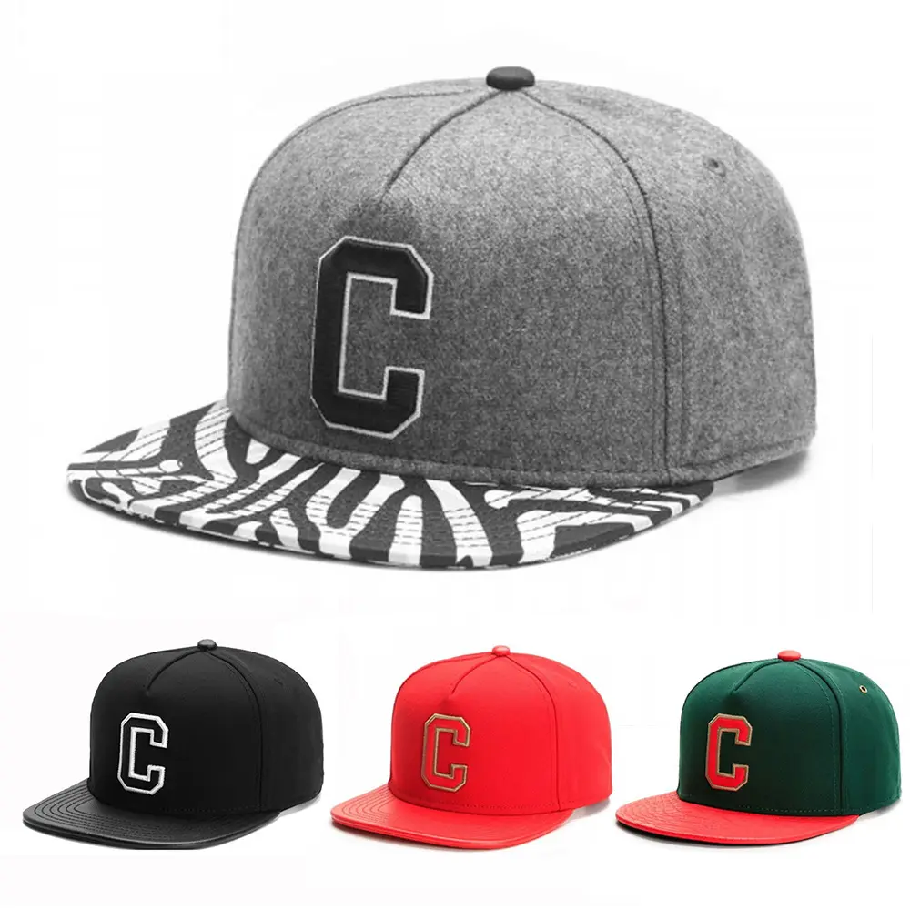 Unisex Letter C Flat Bill Cap, Adjustable Snapback Baseball Cap, European American Street Fashion Mens Hat for Spring Summer Outdoor Sun Shade, Street Fashion Cap