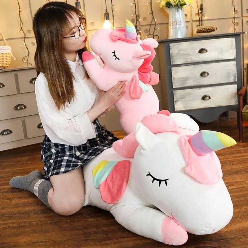 25cm-35CM Kawaii Giant Unicorn Plush Toy Soft Stuffed Unicorn Soft Dolls Animal Horse Toys For Children Pillow Birthday Gifts