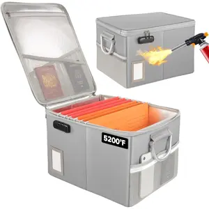 5200?F Fireproof Document Box, Fire Important Document Organizer with Lock, Upgraded Heat Insulated Filing Storage Cabinet Office Organization (5200?F Fireproof Box, )