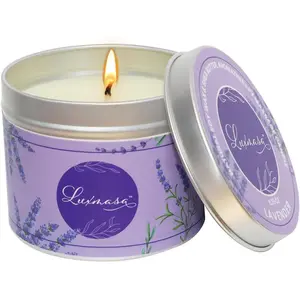 Massage Essential Oil Infused Natural Soy Wax, Low Temperature Aroma Oil for Stress Relief, Clean Burning Gift for Home (Lavender, 6.35OZ)