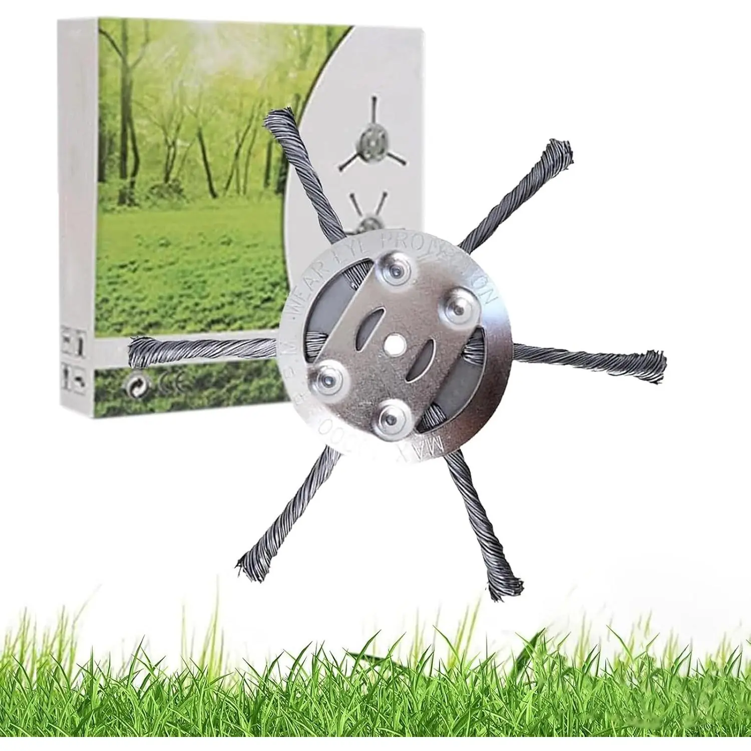 6 Inch Steel Wire Grass Trimmer Head(6 Blade-6in*1) |   SteelWire Brush Cutter Trimmer Head(6 Blade-6in*1).
