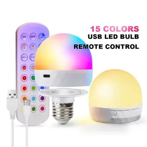 1/2/4pcs Rechargeable Wireless Magnetic RGB Bulb, Remote Control, 15 Colors, Timer & Dimmable, Easy Detachable Installation, Emergency Lighting
