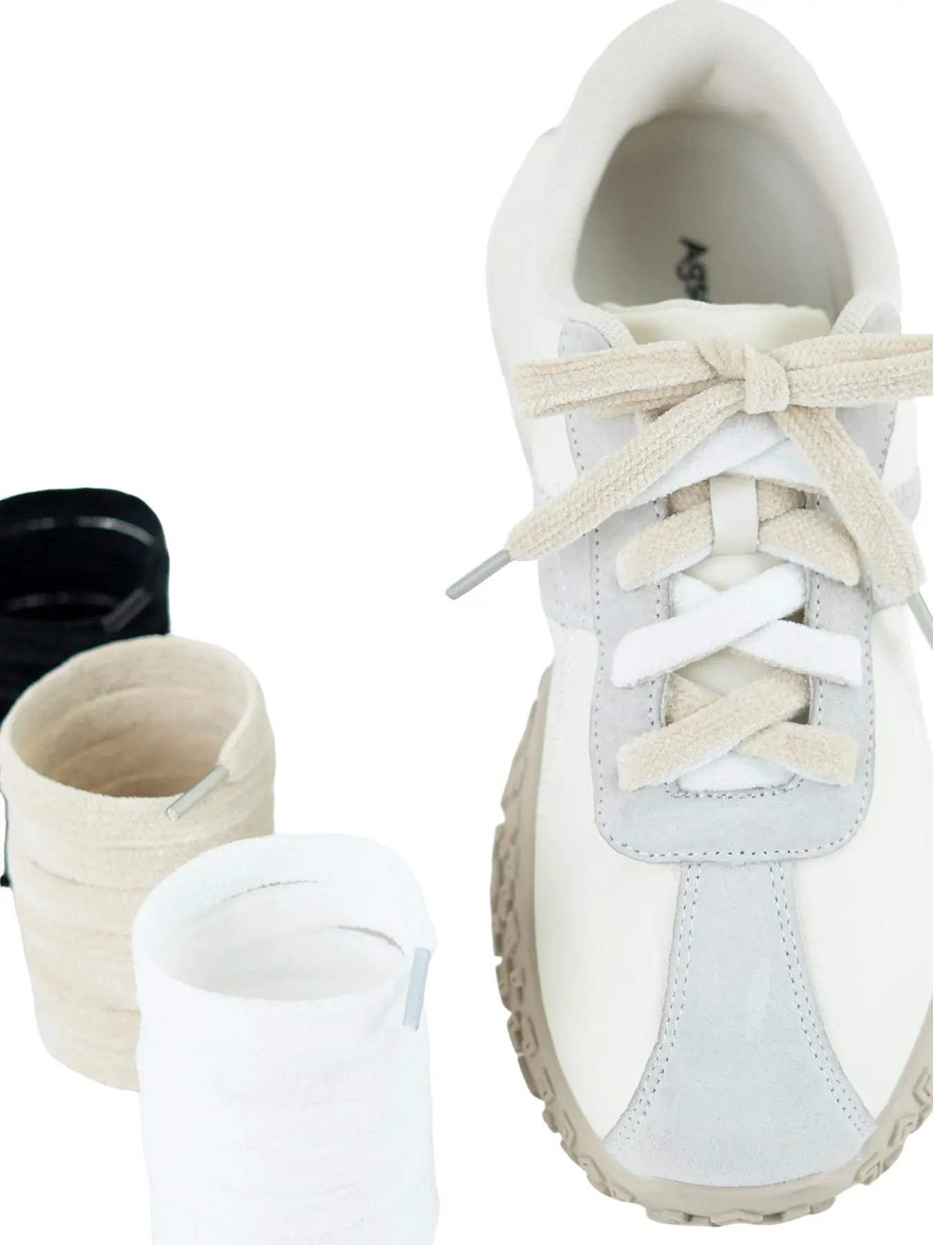 Pair of 1cm Wide Velvety Flat Shoelaces, & Fuzzy Shoe Laces, Comfortable and Stylish Footwear Accessories