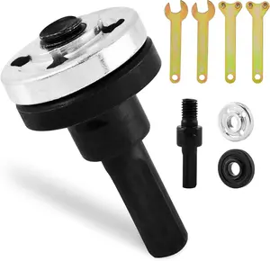 2 sets Electric Drill Angle Grinder Connecting Rod Set, 10mm Angle Grinder Tool Drill Arbor Mandrel Adaptor With Spanner For Cutting Disc, Polish Disc And Polish Sponge adapter