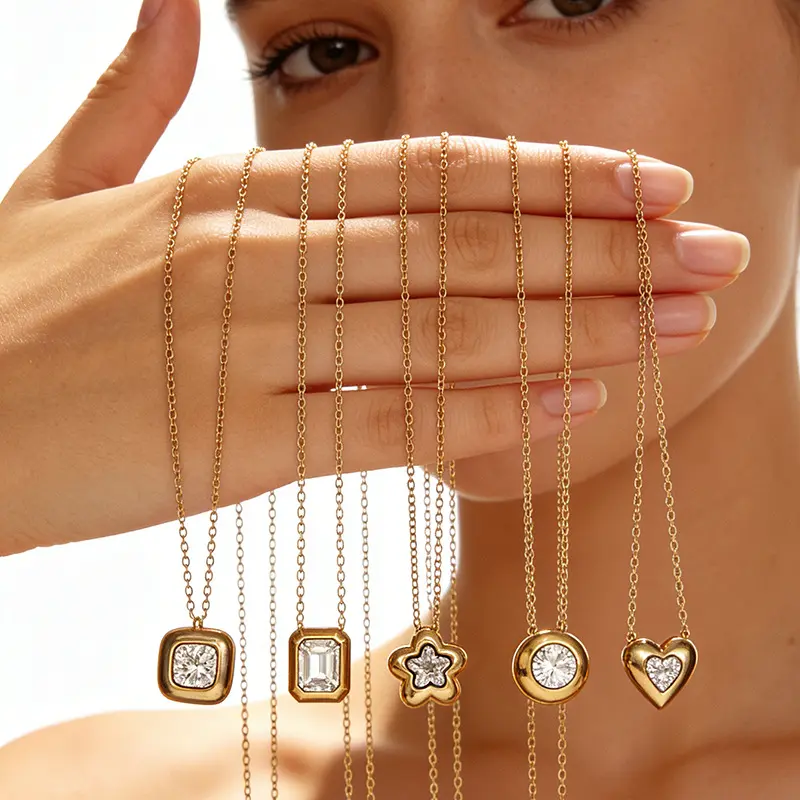 Women's Versatile Stackable Titanium Steel Heart Clavicle Chains - High-End 304 SS Jewelry, Non-Tarnish, Tarnish-Proof, Non-Fading Accessories, Non Tarnish Jewelry