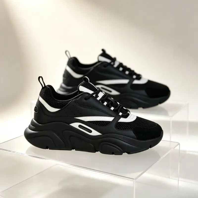 Women Color Block Chunky Platform Dad Sneakers, Breathable Mesh Walking Shoes, Shock Absorbing Non Slip Cushioned Athletic Trainers, Invisible Height Boost Casual Streetwear Running Sneakers For Daily Outdoor Wear