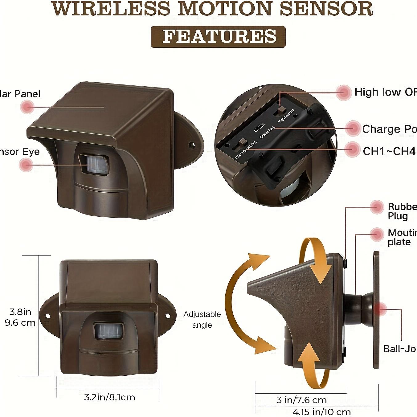 2024 1/2 Mile Driveway Alarm Wireless Sensor System & Driveway Sensor Alert System