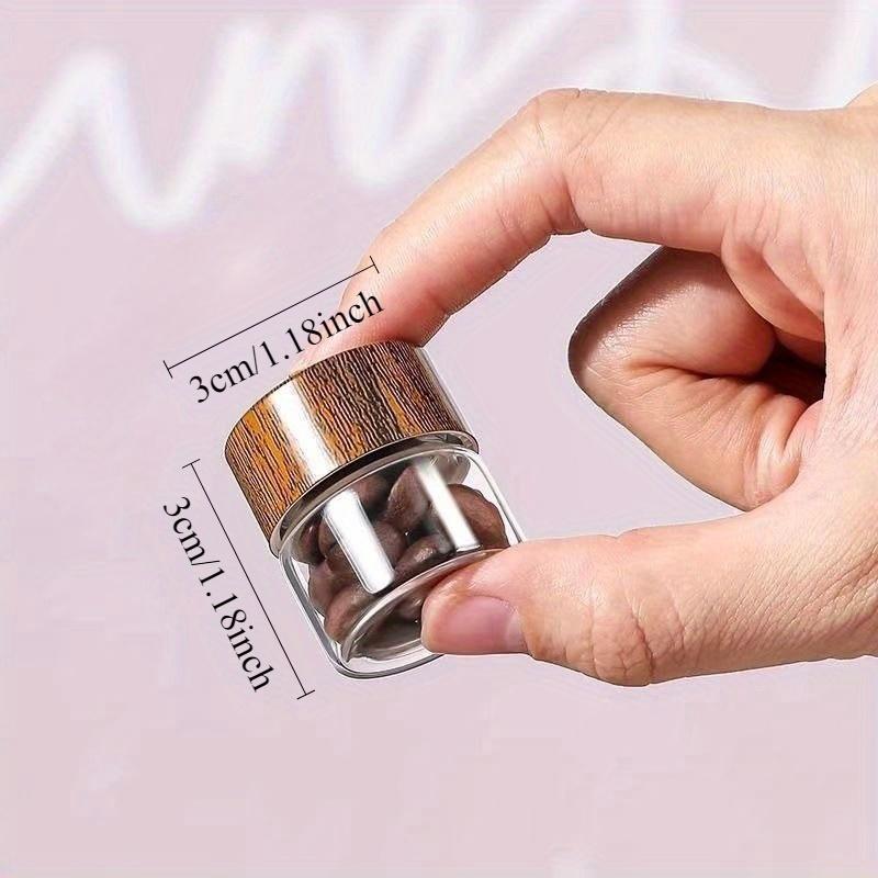 Portable Mini Lightweight Glass Storage Jars with  Lids, 2/4 Count Spice Containers for Travel, Picnics, Camping & Kitchen Use