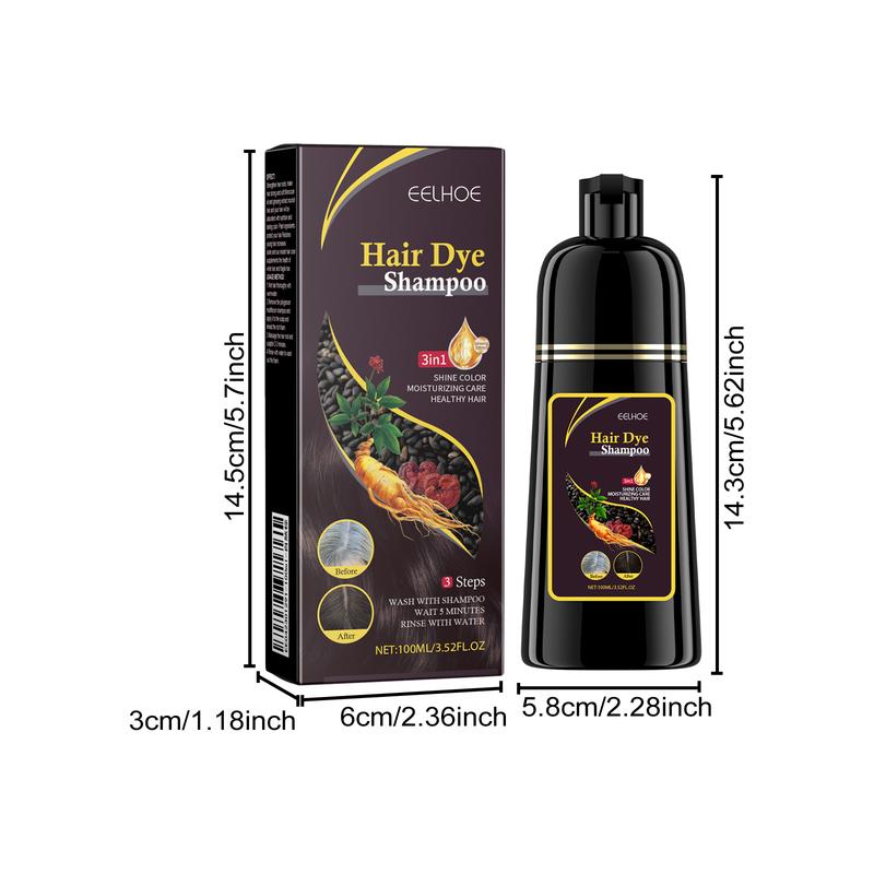 EELHOE Black Hair Shampoo, Multiflorum Essence Moisturizing Nourishing Cleansing Repairing Black And Smooth Hair Shampoo rough growth