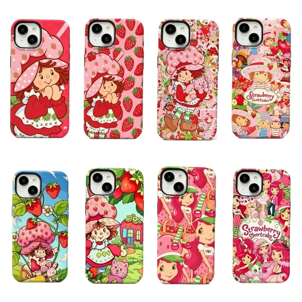V-Vintage-D-S-Strawberry Shortcake Phone Case Hard PC  for iPhone 17, 16, 15, 14, 13, 12, 11 Pro Air Plus ProMax and Samsung S26-S20 Ultra Plus FE shock-absorbing phone cases, fashionable gift., Accessories, Smartphone