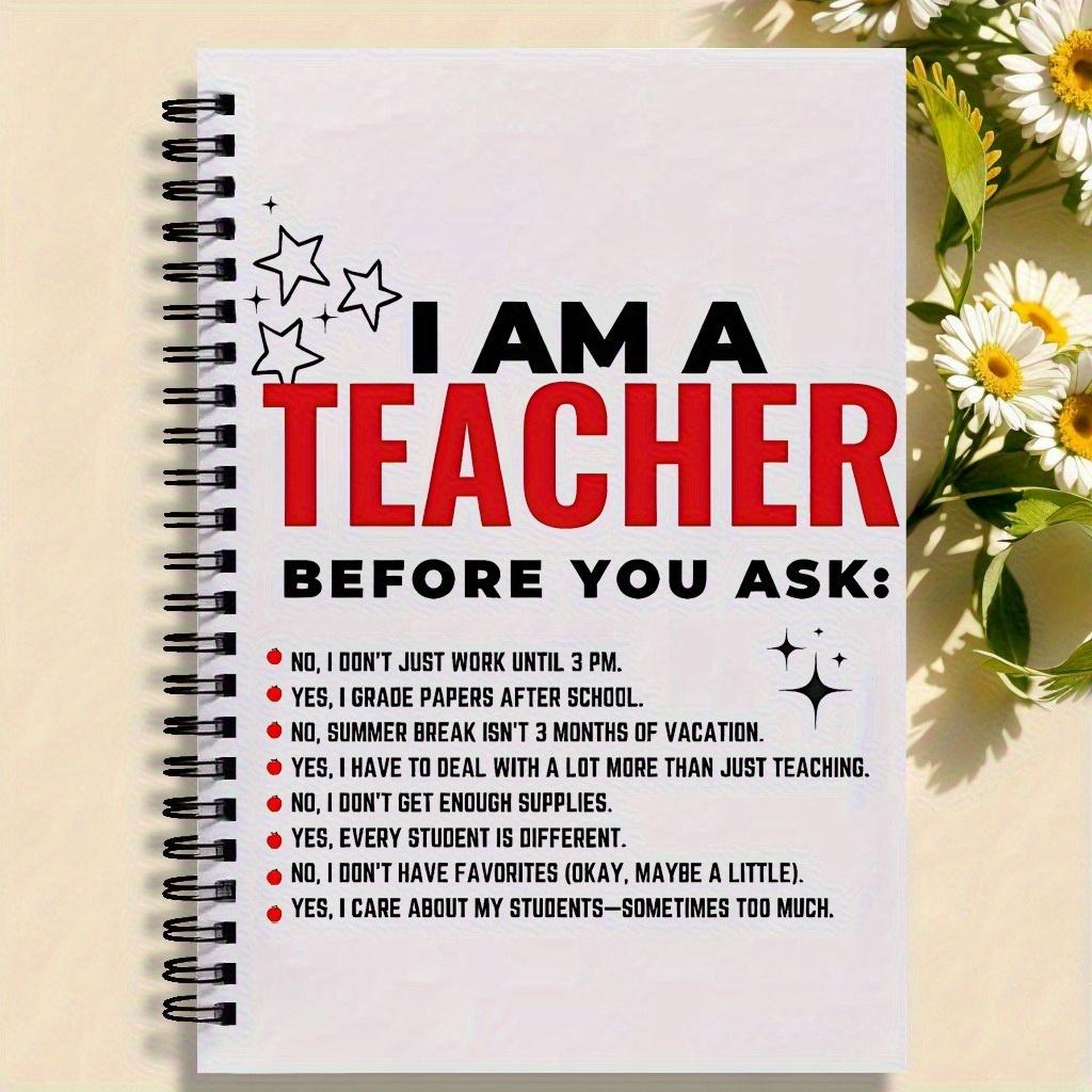 Teacher Themed Notepad, 1 Count Creative Notepad, Exquisite Print Pattern Notepad, Ideal for Personal Planning and Life Record