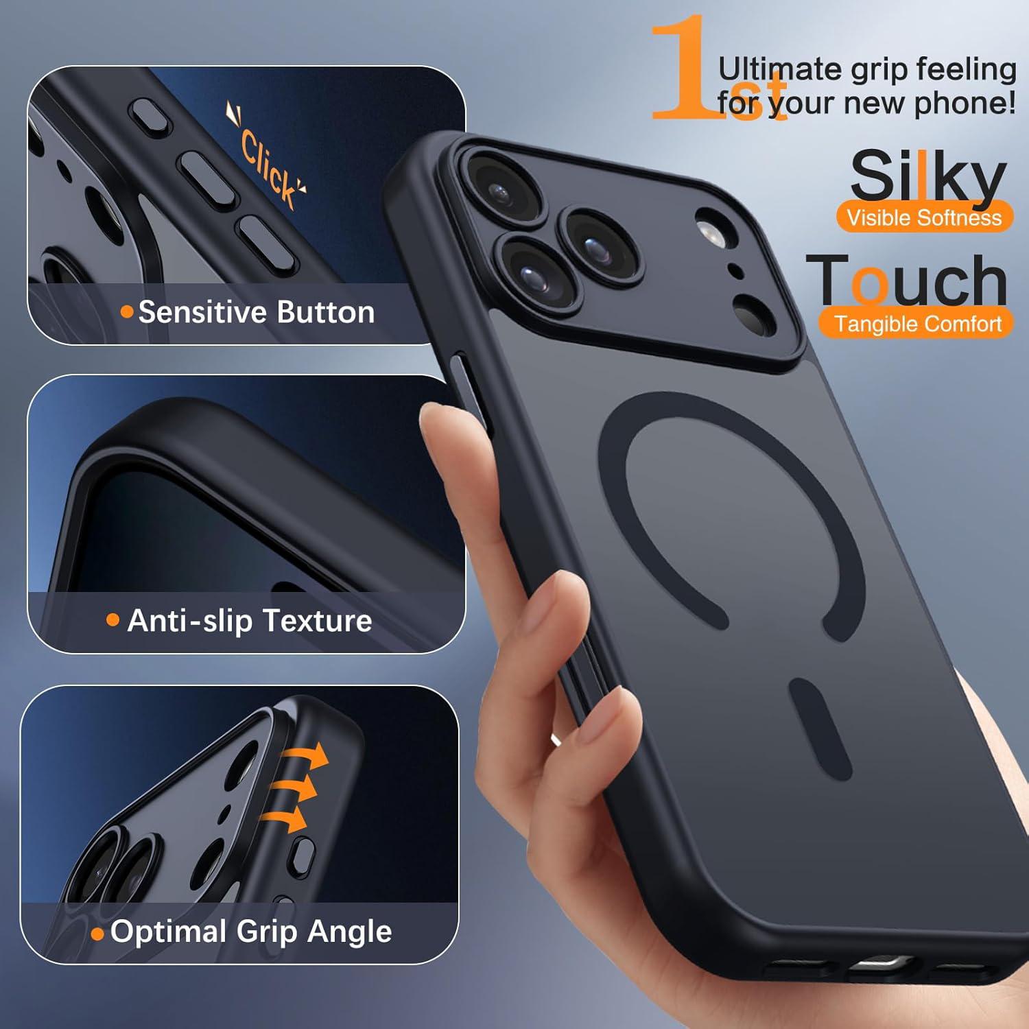 Magnetic Protector Matte Translucent Case For iPhone 17 Pro Max 17 Pro 17 16 15 14 Plus 13 12 11 Pro Max For Magsafe Wireless Charger Cover