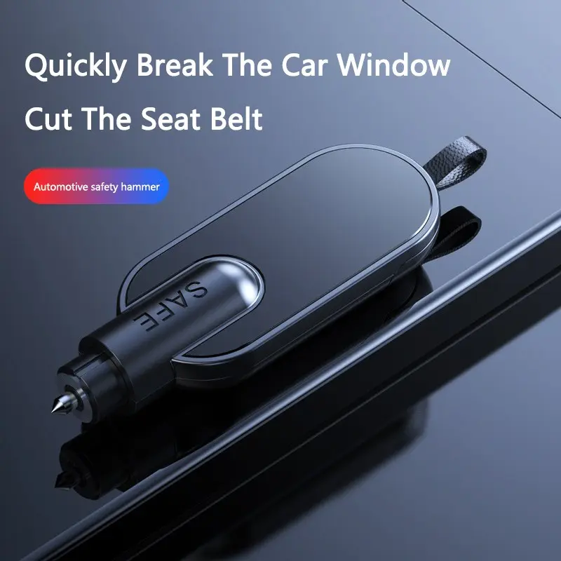 2 In1 Car Emergency Hammer, Window Breaker, Seatbelt Cutter, Auto Window Escape, Safety Hammer, Life-Saving Rescue Tool, Car Accessories