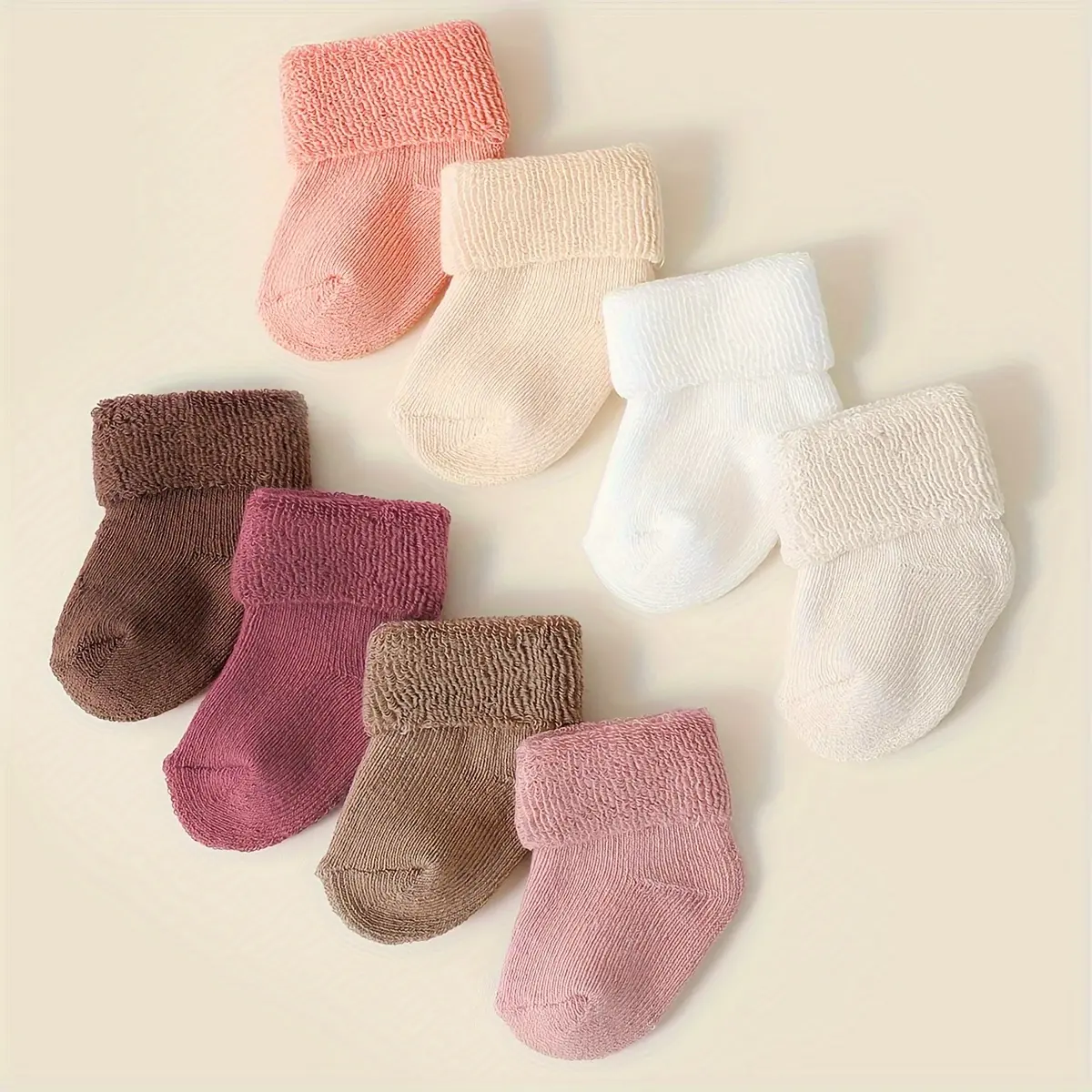 Kids' Plain Calf Length Socks for Boys & Girls, 4/8 Packs of Thick Fleece-Lined Warm Winter Socks, Prop 65 Safe, Thick Warm Socks