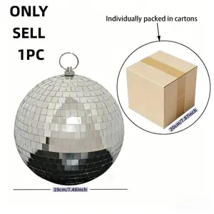 Mirror Disco Balls, Silver Color Flashing Disco Balls with Hanging Ring, Retro Party Centerpiece, Home/bar/disco Ceiling Decor