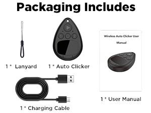 Wireless Auto Clicker for iPhone, Bluetooth Phone Screen Tapper with Battery for Hands Free, Silent & Adjustable Speed Finger Clicker for Tiktok Live Broadcasts Likes, Gaming, Reward Task