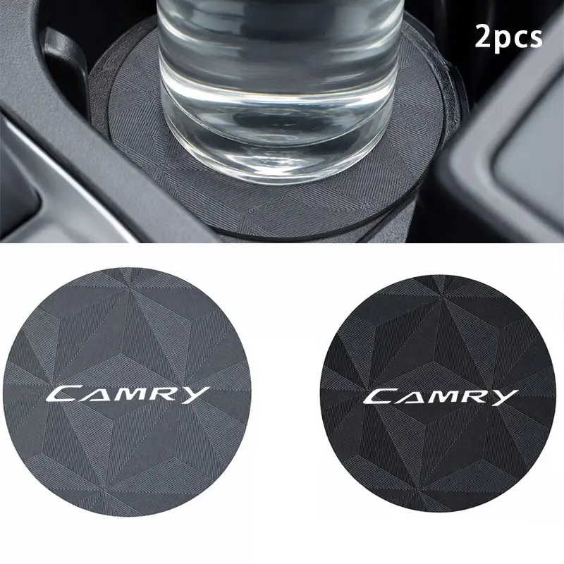 For Camry 2pcs Universal Car Cup Holder, Unique Geometric Diamond Texture, Anti-Slip and Scratch-Resistant, Easy to Clean, Interior Decoration Accessory, Car Accessories, Auto Accessories