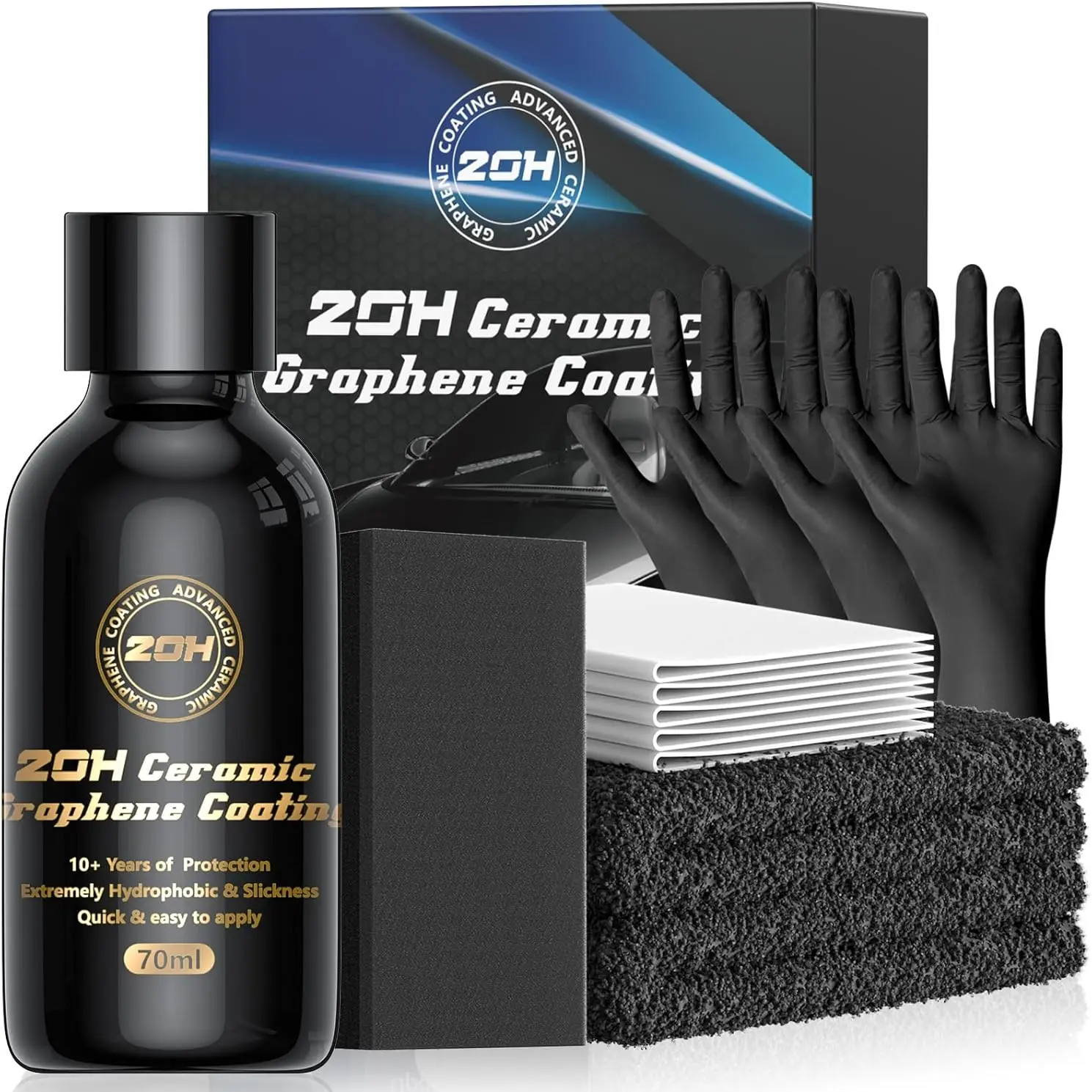 Graphene Ceramic Coating 20H with Self Healing and UV Track Technology Car Detailing Professionals 10+ Years of Protection