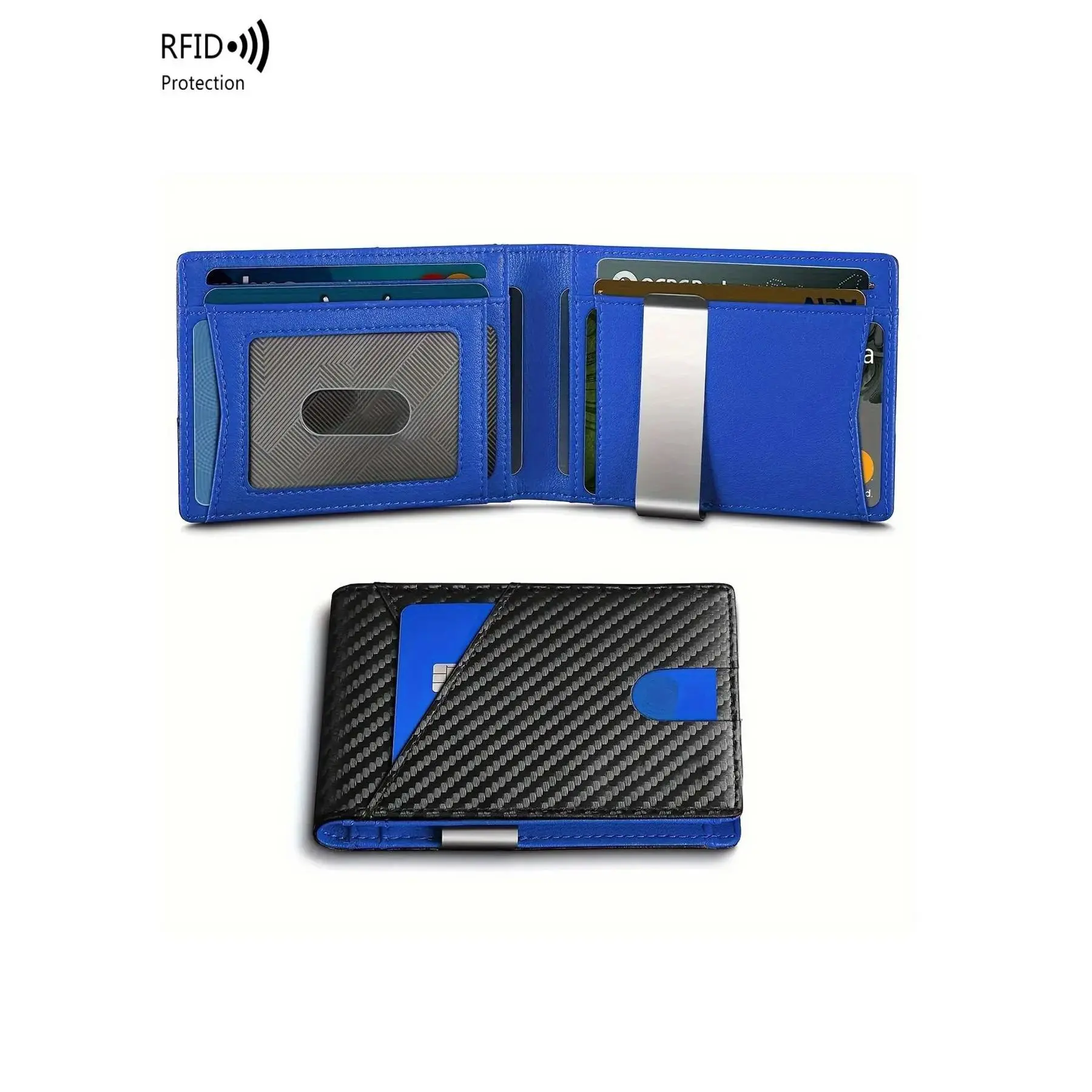 Father's Day Gifts, Men's Minimalist Carbon Fiber CardHolder, RFlD Blocking Card Holder, Slim Wallet, CompactDesign Card Protector for Daily & Travel Use, Rfid Card Holder