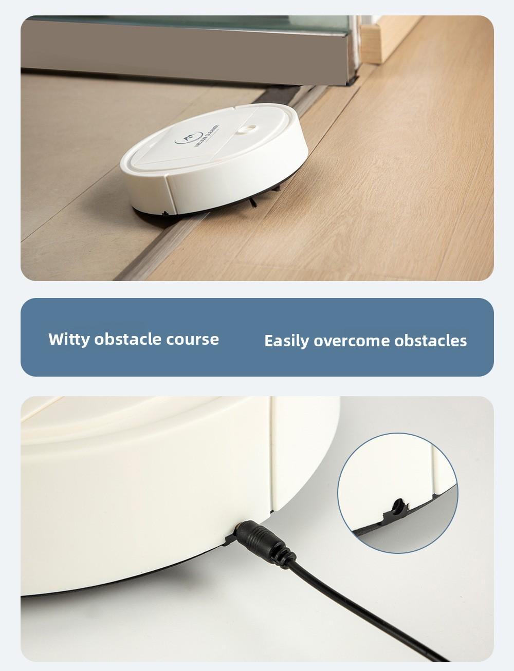 Cross-border sweeping robot, fully automatic household mini cleaning machine, USB rechargeable smart vacuum cleaner, gift wholesale