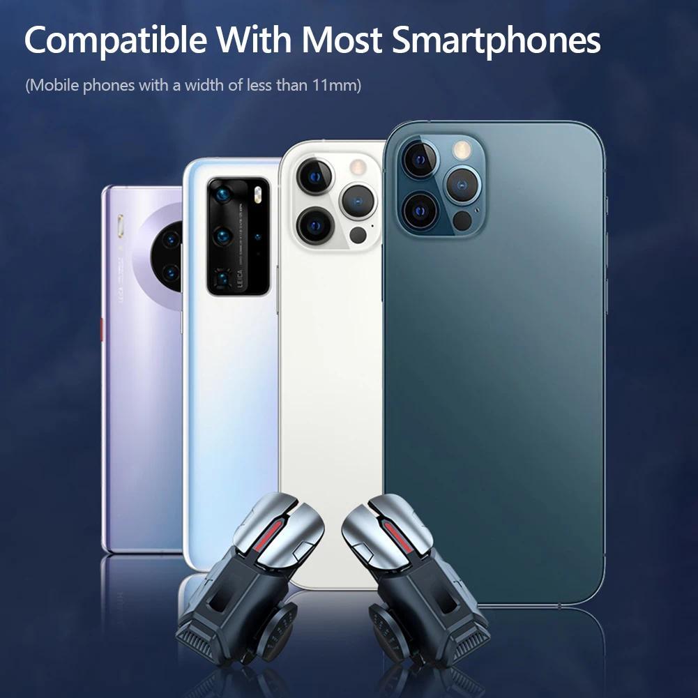 G21 1 Pair 6 Finger Game Controller for PUBG Game Mobile Gamepad Trigger Joystick Shooter Fire Button Controller for PUBG Mobile